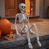 Mini-Skelett-Requisiten für Halloween Realistische Figur, 40cm Bewegliche Gelenke Hängender Totenkopf Dekoration, Kunststoff Heimdekoration Knochen Spukhaus, Innenbereich