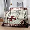 R-Resident Evil Game Gamer Soft Plush Blanket Leon Ada Red Umbrella Blanket for Living Room Bedroom Bed Sofa Picnic Office Cover