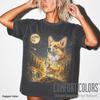 Tričko Comfort Colors Corgi Hvízdající na Měsíc, Vtipné Psové Tričko, Psové Grafické Tričko, Tričko pro Mámu Corgi, Tričko pro Tatínka Corgi, Dárek pro Milovníka Psů ID