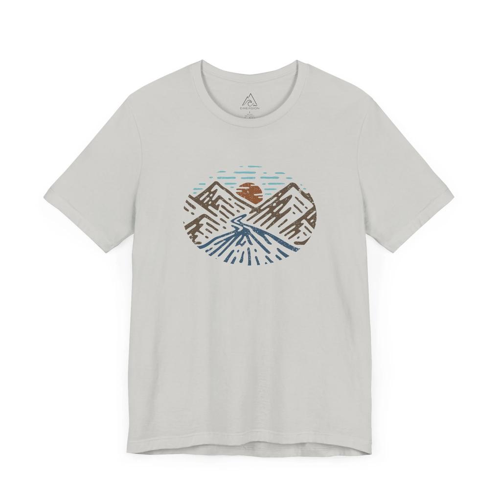 Mountaineering Shirt Outdoors Graphic Tee For Unisex Mountains Person Tshirt Camping Lover T Shirt Hiking Tshirt Nature Lover Gift