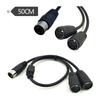 MIDI Sync Breakout Cable Male to Female DIN 5-Pin Splitter Y Adapter MIDI Cable