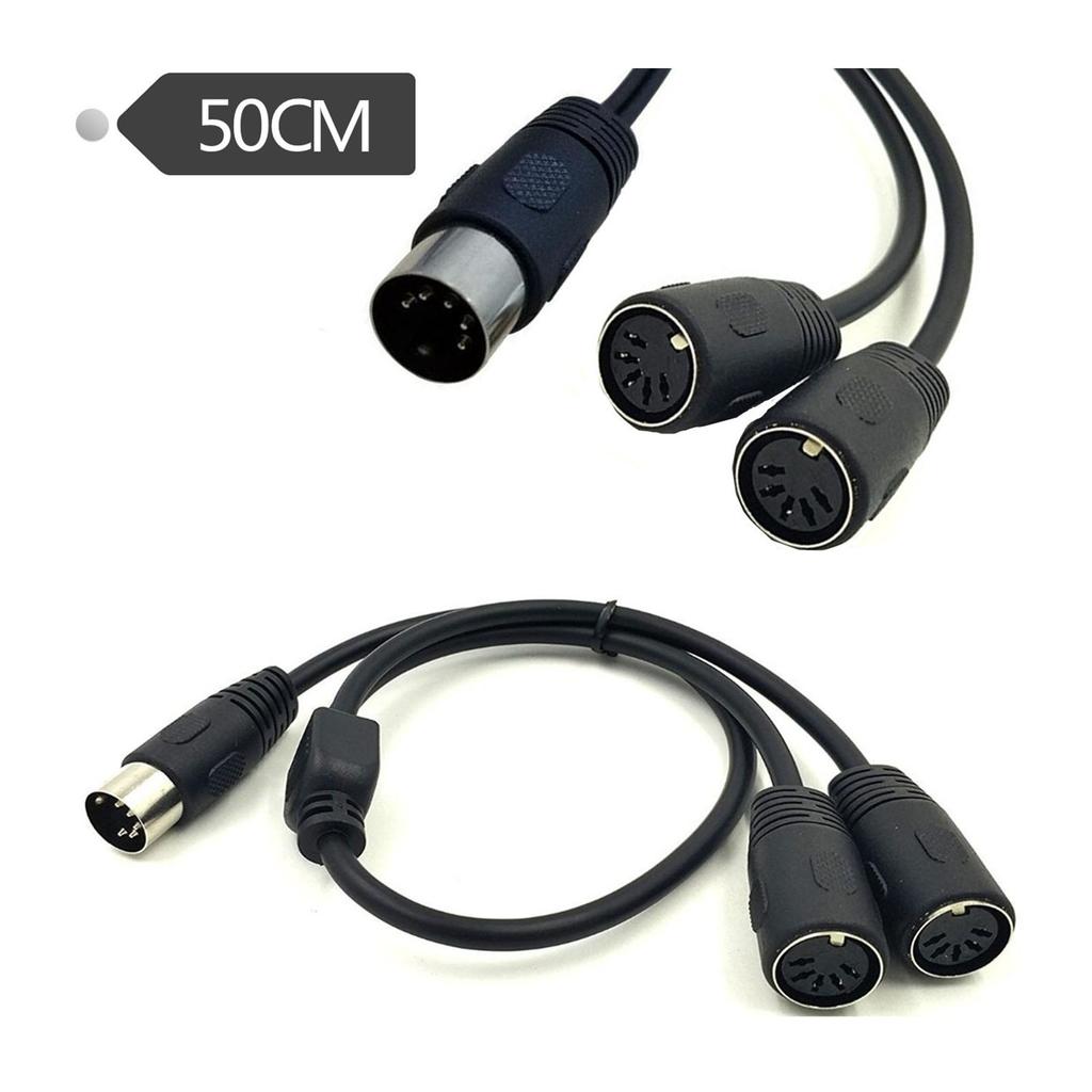 MIDI Sync Breakout Cable Male to Female DIN 5-Pin Splitter Y Adapter MIDI Cable