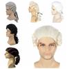 Deluxe Baroque Cosplay Curly Wig Halloween Men Costume Wigs Lawyer Judge Wig  Christmas Carnival