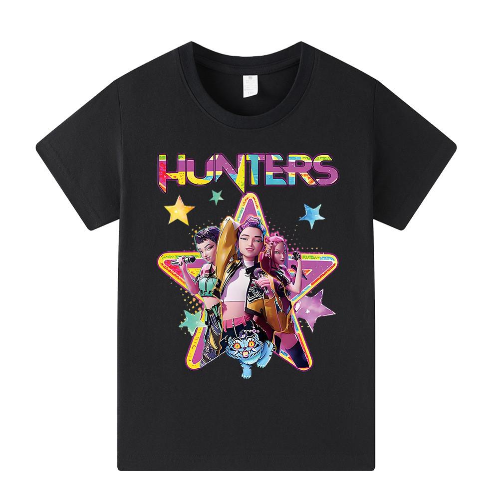 A1197 Kids Boys Girls Kpop Rumi Zoey Mira Print Short Sleeves T-shirt