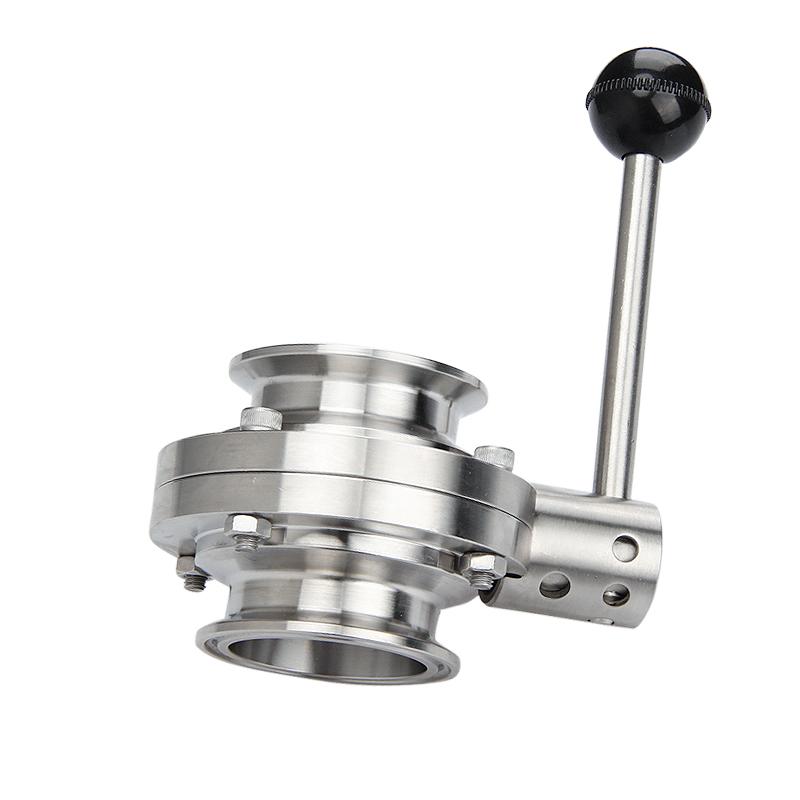 304 Sanitary Grade Quick-loading Butterfly Valve 316 Stainless Steel Clamp Valve Chuck Manual Buckle Disc Valve Clamp