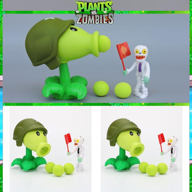 Vs Pvz Plants Zombies Peashooter Pvc Action Figure Model Toy Gifts Toys For Kids