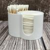 Dual Compartment Desktop Organizer With Lid For Cosmetic Cotton And Home Office Use