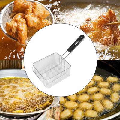 Deep Fry Basket French Fries Holder, Hanging with Handle, Frying Serving