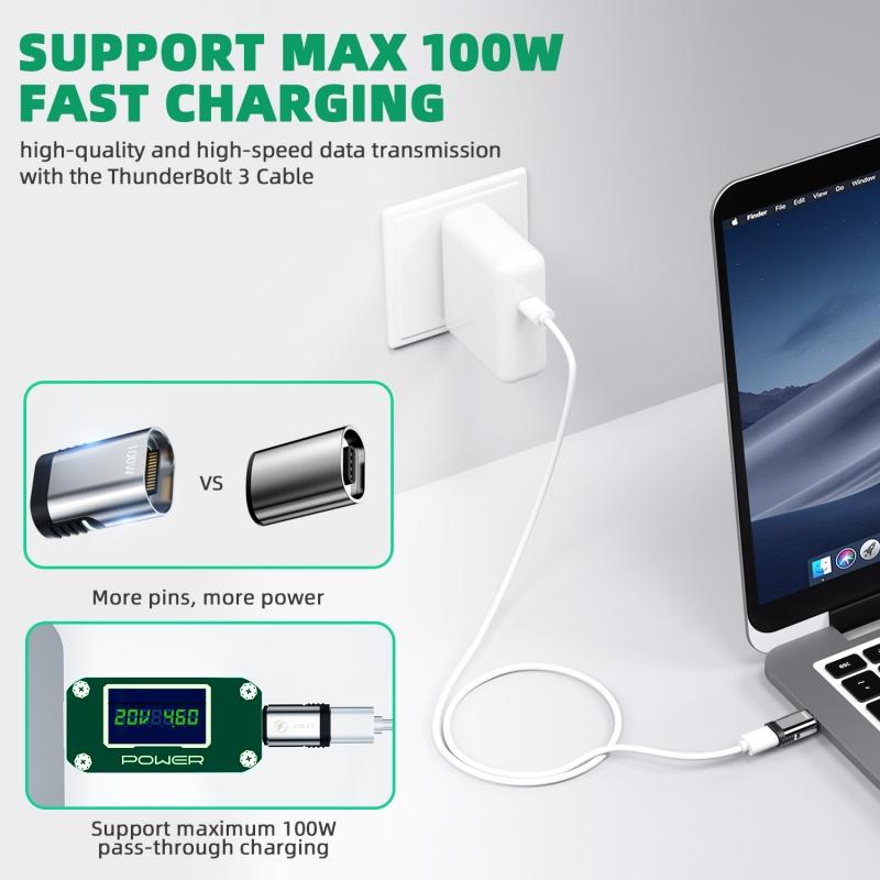 Adattatore USB C Maschio A USB C Femmina 2 Pezzi - Supporta Ricarica 3A E Trasferimento Dati 10Gbps - 4