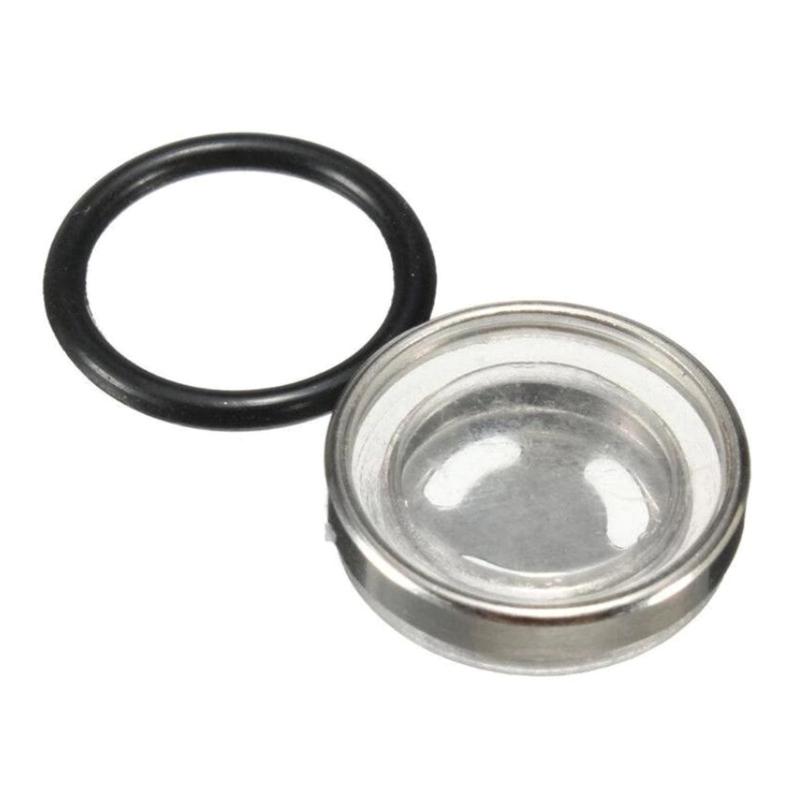 Master Cylinder Sight Lens,10mm 12mm 14mm 18mm Replacements with O-Rings for Hydraulic Brake Levers Motorcycle