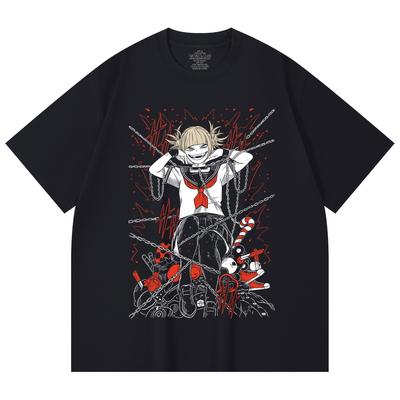 230 Gsm 100% Cotton My Hero Academia V8 Toga Print Unisex Heavy Cotton T Shirt