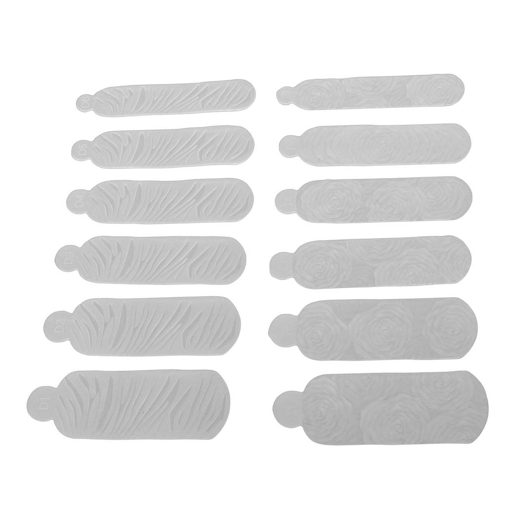 24pcs Nails Art Template Featuring 3D Patterns Stereo Printing Reusable Nails Art Mold DIY Tool B