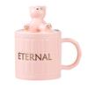 High-Value Wind Ceramic Cup With Lid Household Couple Coffee Cup Creative Souvenir Water Cup