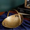 European Style Brass Carved Fruit Bowl Hollow Out Household Tea Table Snack Porch Key Jewelry Storage Tray Elegant Fruit Tray