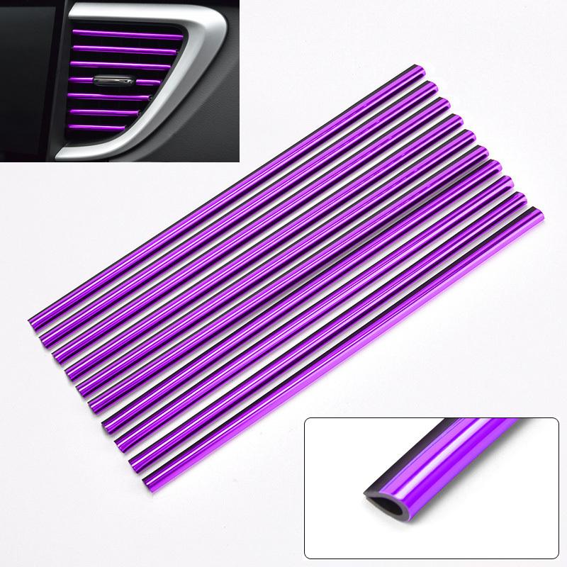 10 pieces of 7.87-inch automotive air conditioner vent decorative strips U-shaped decorative strips