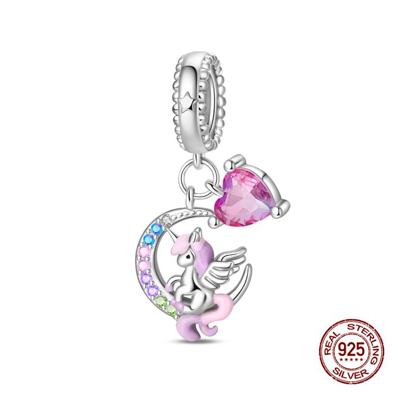 New 100% 925 Silver Pumpkin Car Princess & Cactus Pendant Fit 925 Bracelet Jewelry Making Women Gift