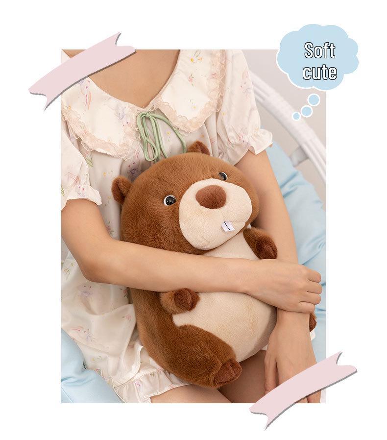 Adorable Groundhog Plush Toy: Soothing Children's Pillow & Birthday Gift