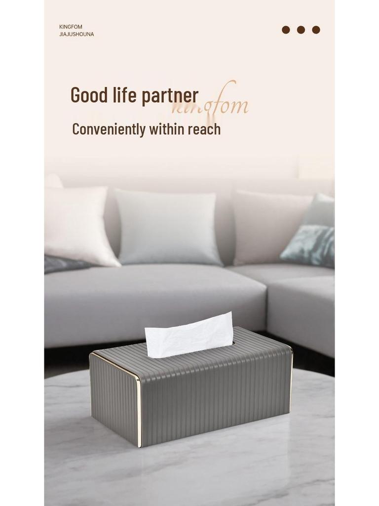 Hochwertige große Leder-Taschentuchbox für Wohnzimmer, Hotel, Büro und Besprechungsraum – Luxuriöser Stil.