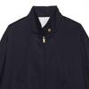 2026 Striped Contrast Cuff Gold Button Work Jacket Stand Collar Zip Up Casual Coat Women