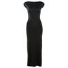 Solid Sexy Backless Maxi Dress Women Elegant Elastic Slim Short Sleeve Long dresses Female Bodycon Streetwear Clothing