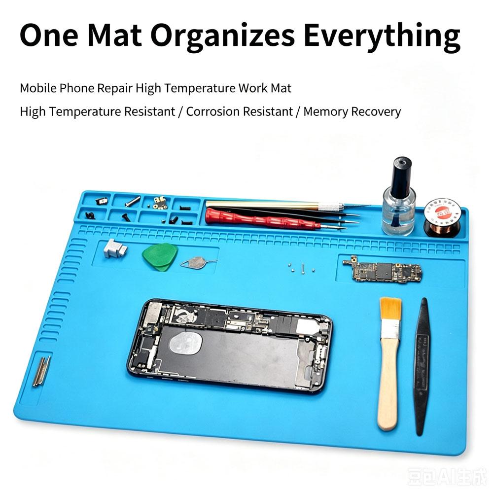 Magnetic Silicone Repair Pad with Screw Position Insulation for Phone Tablet Motherboard Soldering Station Work Hot Air Gun Pad