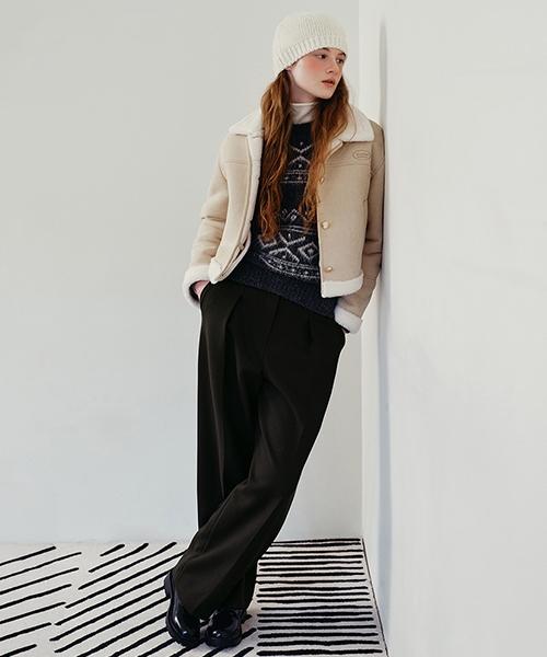 DEAR. K Pintuck Wide Slacks Swslpk0100