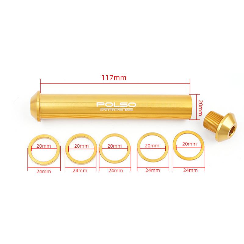 High-Strength BMX Thru-Axle Peg with 100x20 Aluminum Alloy Front Hub