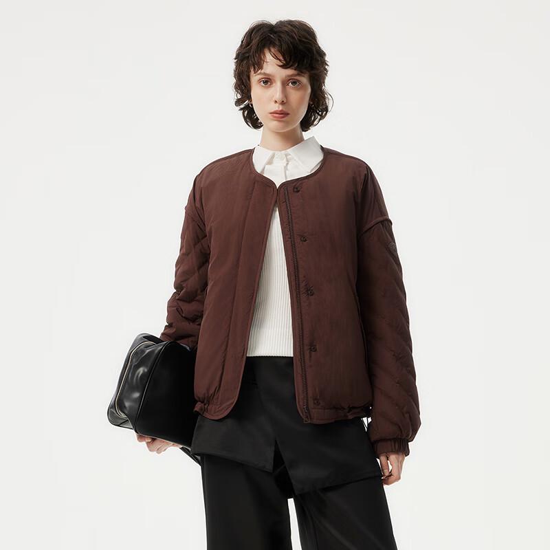 Tanboer Women's Lightweight Collarless Dropped Shoulder Down Jacket TBF330272D