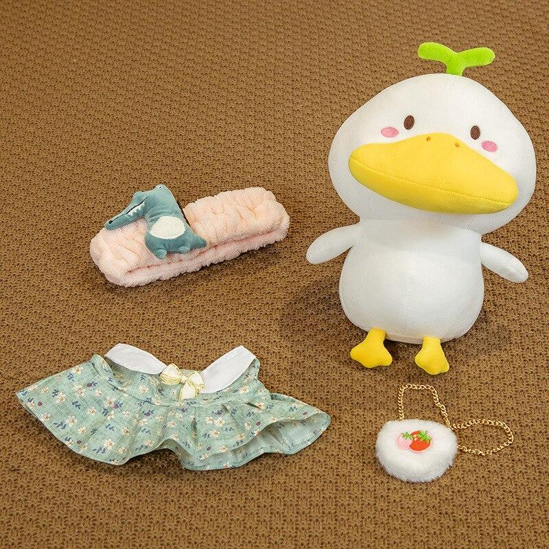 1pc 33cm Kawaii Duck With Clothes Plush Toys Multiple Styles Cute Dressing Duck Pillow Stuffed Dolls For Kids Girl Xmas Gift