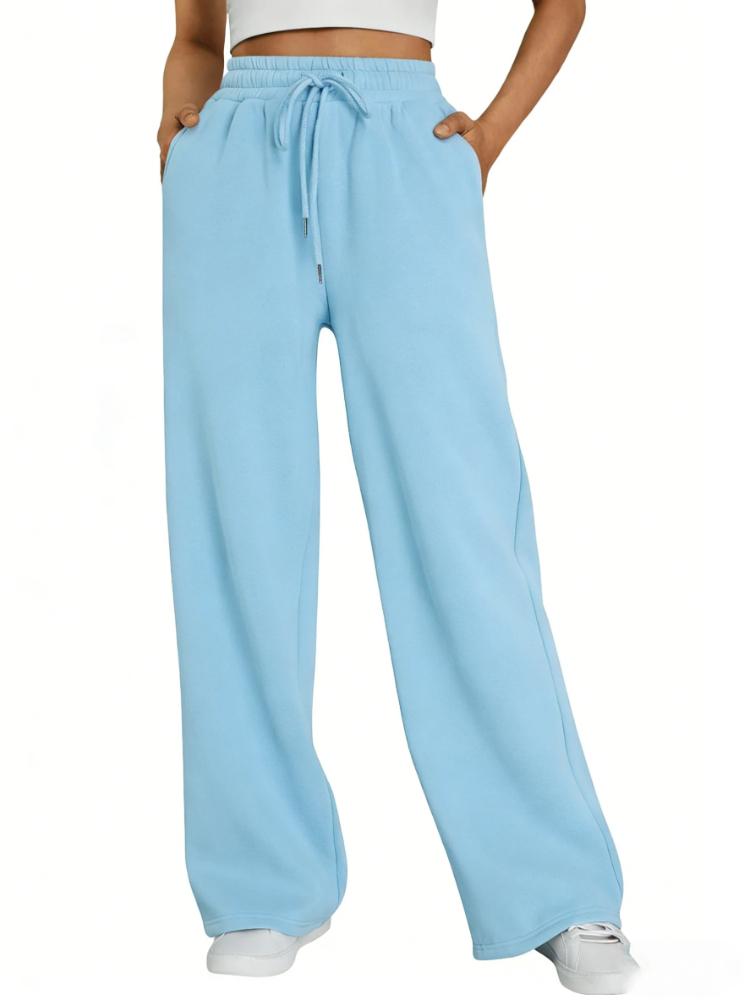 Style Women's Wide-leg Sports Pants, with Pockets, Casual Drawstring Pants, Suitable for Pairing with Casual Wear and S