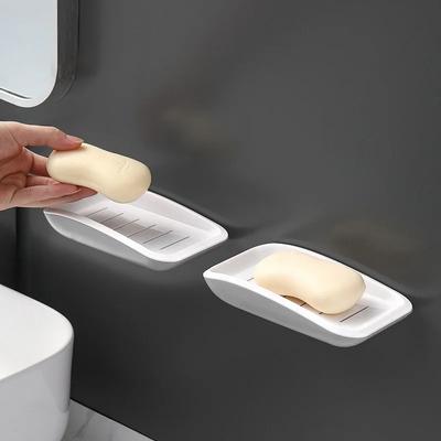 1 Stück Entwässerungsseifenbox Wandhängendes Seifenregal Haushalt Kunststoff Kreativ Toilette Einfacher Halter Ohne Stanzen Seifenregal
