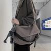 Black/Gray Canvas Crossbody Bags Women Men Fashi Unisex Shoulder Handbags Big Capacity Messenger Bag Female Male School Bag