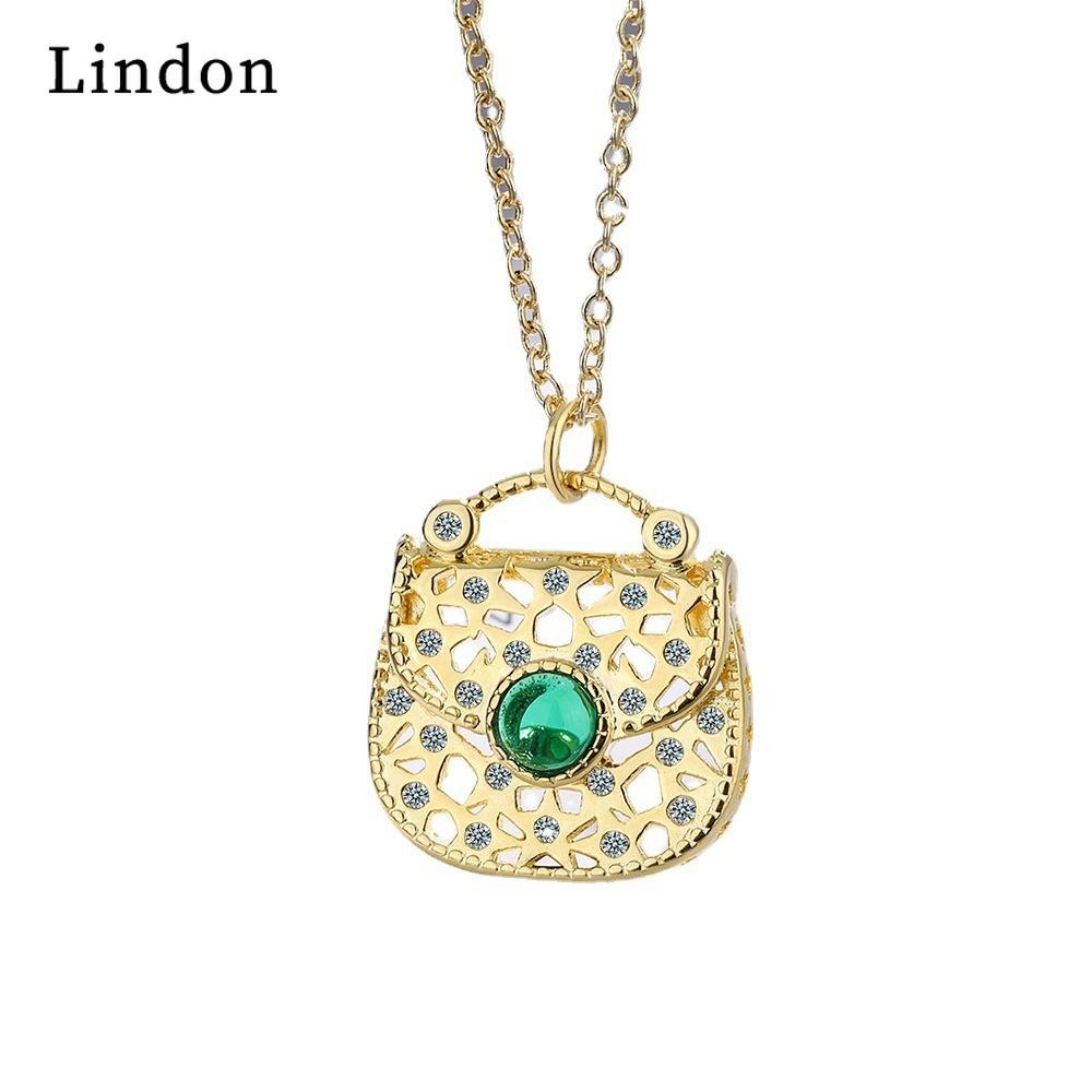 

Женское ожерелье Lindon, кулон с цирконом, модный подарок золотой
