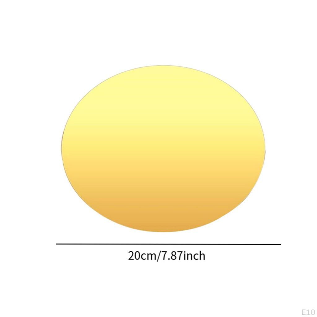 3 Pieces Mirror Centerpieces for Table Decorative Trays Round Plate Craft Projects