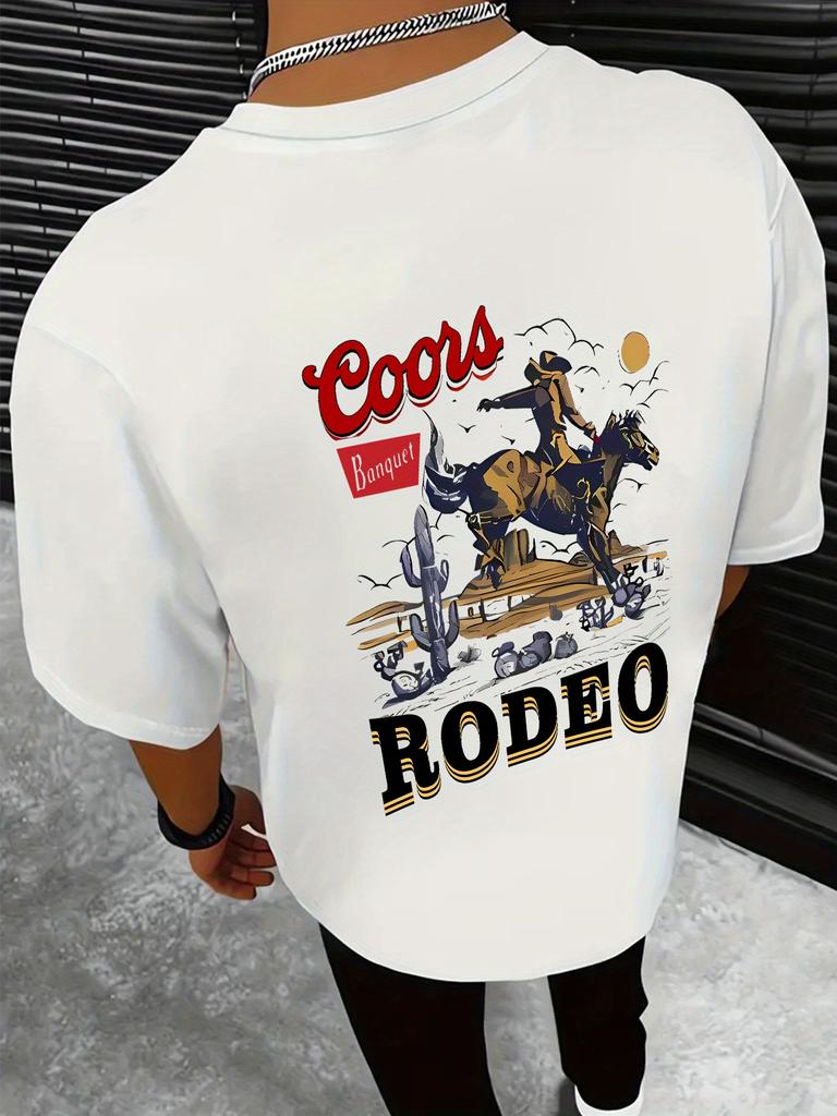 [Casual Cowboy T-shirt] Zomer Casual Cowboy Print T-shirt - T-shirts met korte mouwen voor heren