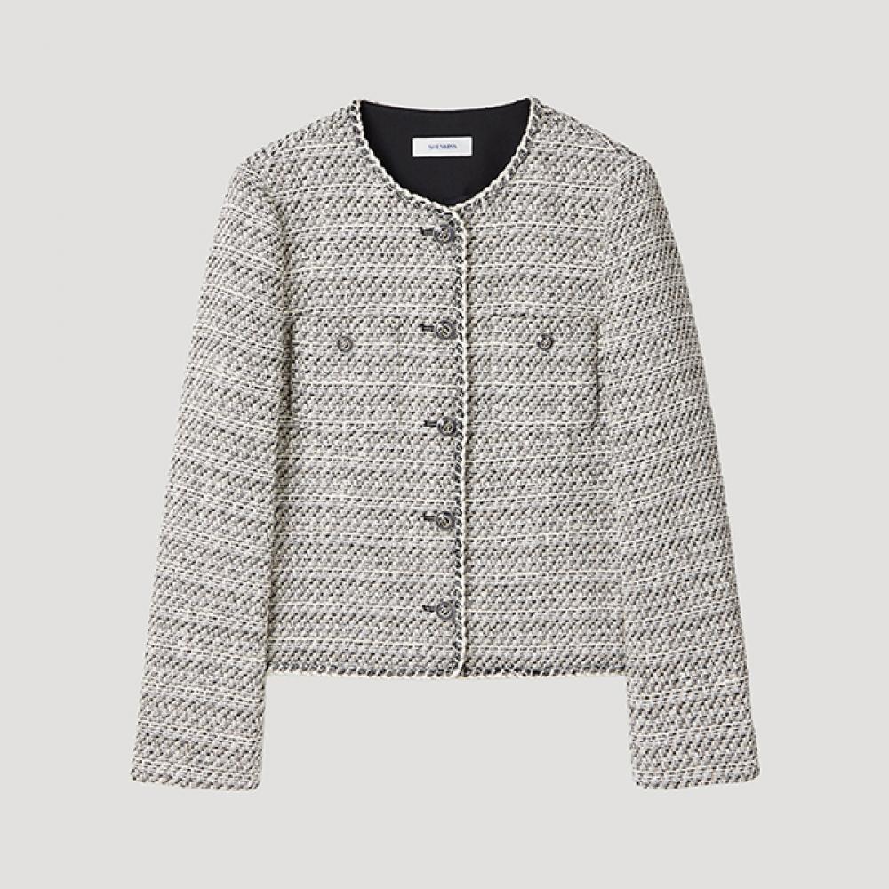

Shesmiss Braided Line Tweed Jacket Swwjkp12080 Be beige/77