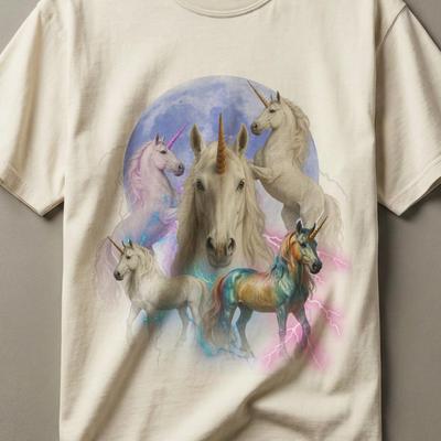 Unicorn Bootleg Tee, Comfort Colors Shirt for Mythical Creatures Fans