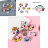 Cute Cartoon Kirby Brooch Creative Alloy Milk Tea Cup Cowboy Kirby Bag Accessory Pin