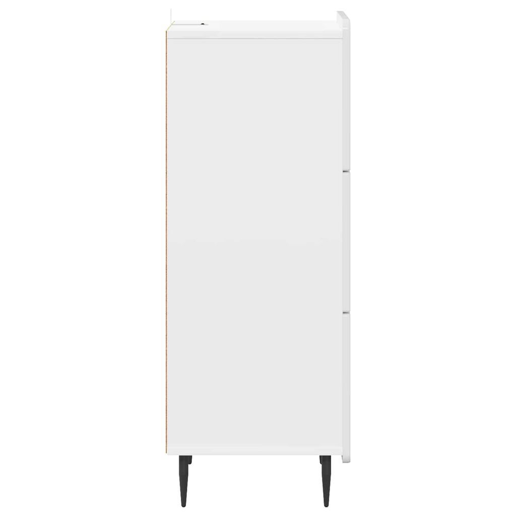 High Gloss White Drawer Cabinet 33 x 34.5 x 92 cm