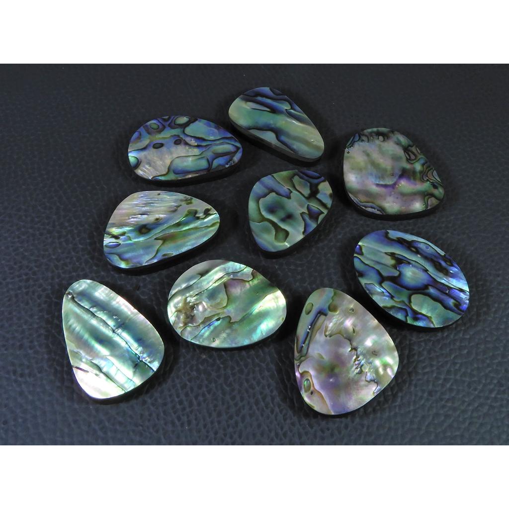 9Pcs Abalone Shell Fancy Cabochon Loose Natural Gemstone 305Cts. Lot 30-31MM C-1711
