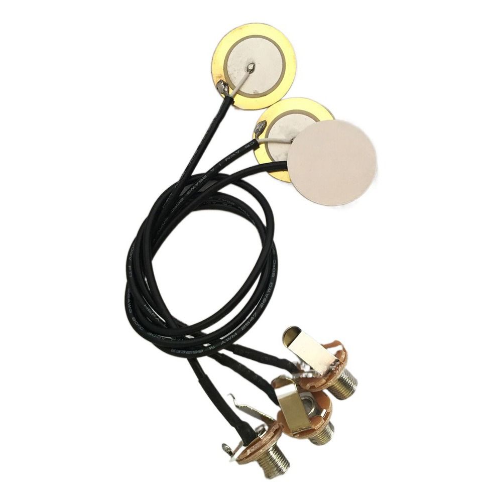 For Acoustic with 6.35MM Cigar Box Prewired Amplifier Patch Pickup Guitar Pickup Piezo Transducer