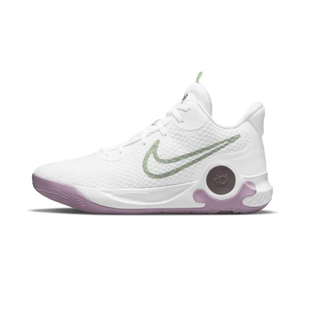 Nike KD Trey 5 IX Cushioning Slip Resistant Abrasion Resistant Mid top Vintage Basketball Shoes Unisex White Pink DJ6922-100(Team242-)