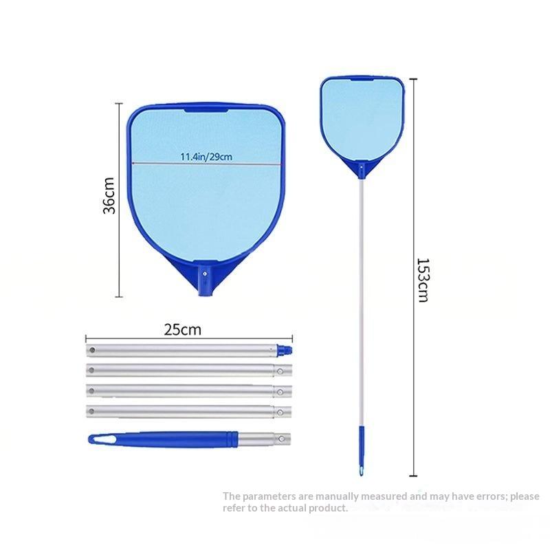 Swimming Pool Leaf Skimmer Pool Net Pool Cleaning Net 5 Section Swimming Pool Debris Cleaner Tool For Pool Pond  Tub Cleaning