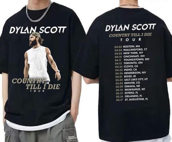 Dylan Scott Country Til I Die Tour 2024 Gift For Fan Shirt Unisex T-Shirt M