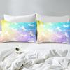 Color Cartoon Unicorn Pattern Bed Hat Four-Piece Bedding Set Bedroom Dormitory Bedding Decoration