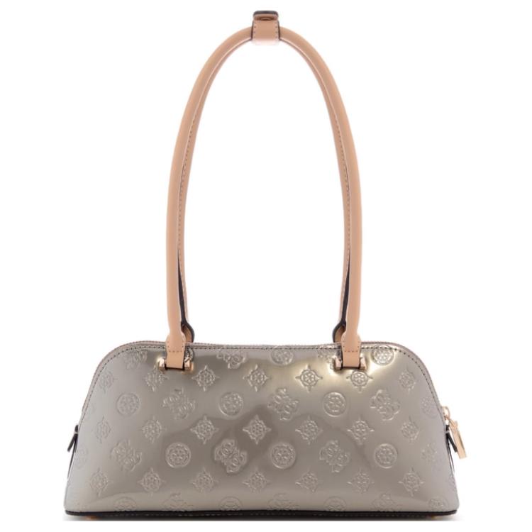 New GUESS Artificial Leather Baguette Bag Shoulder Bags Medium Size Women's Silver TV949608-PWL