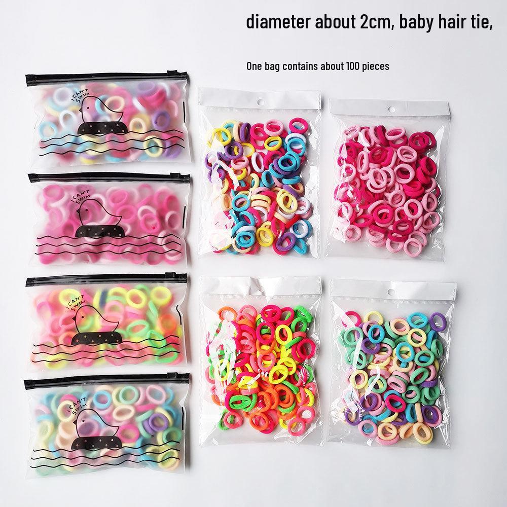 2cm Hochelastische Haargummis für Kinder - Sanfte, kleine Handtuchringe für Mädchen und Babys, Haarschonende Gummibänder