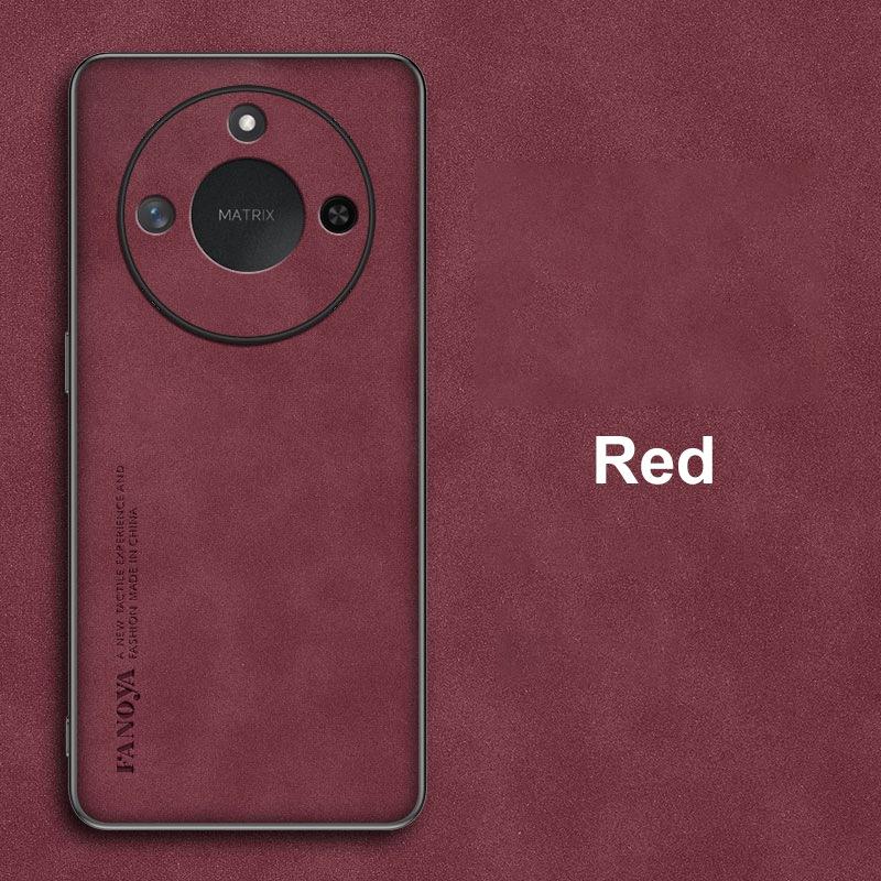 

Для Honor X9C Смарт-чехол Роскошный чехол для телефона из ПУ кожи Для Honor X9C Смарт Задняя крышка Матовый силиконовый Противоударный Полная защита Honor X9C Smart красный