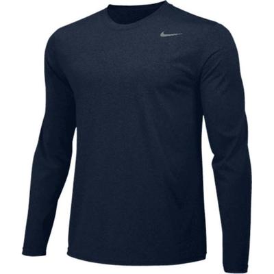 Logo Round Neck Pullover Long Sleeve T-Shirt Men Tops Blue 727980-419