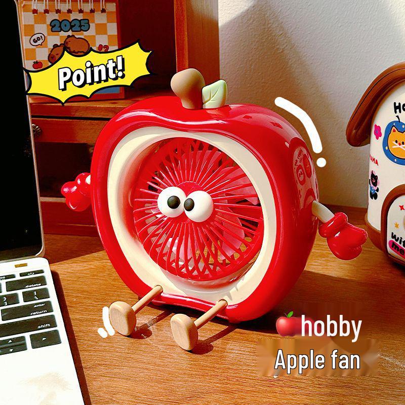 Rechargeable Mini Cartoon Rabbit Desktop Fan - Portable, Cute, and Ideal for Office or Dorm.